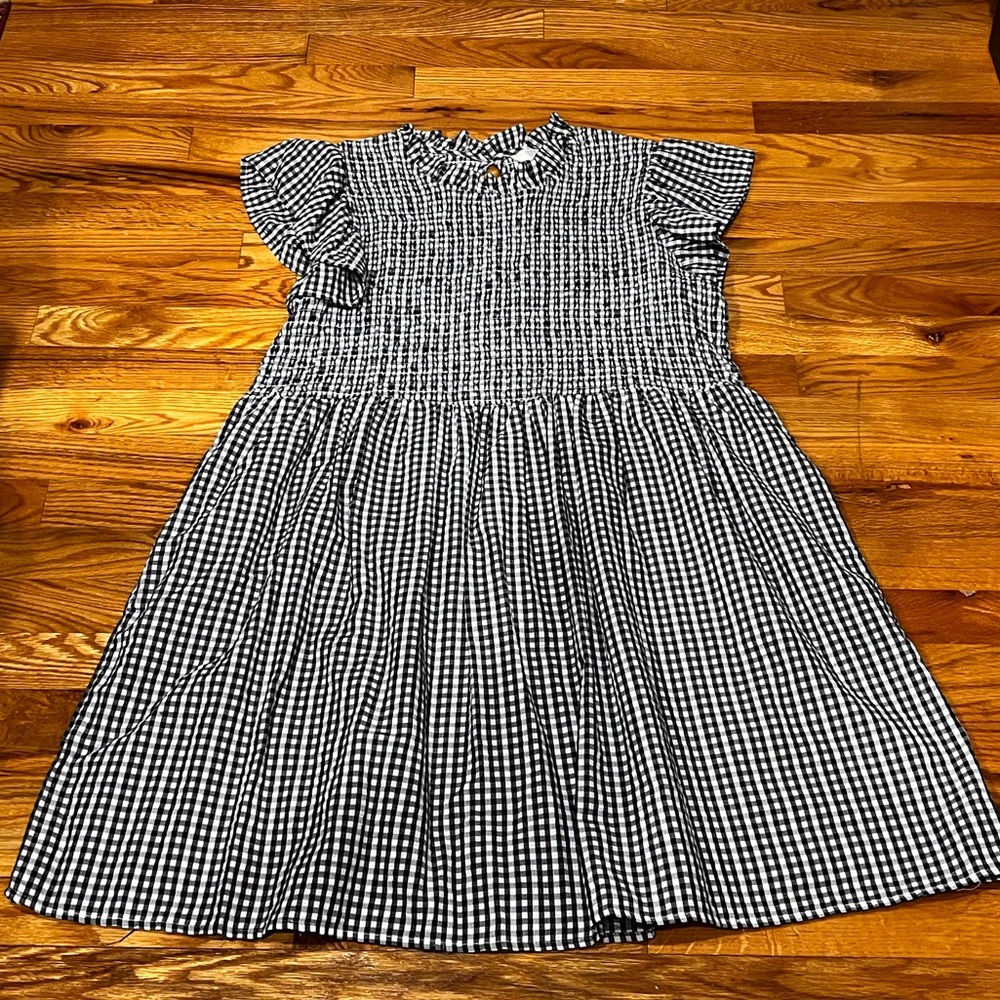 Time and Tru black and white checkered dress